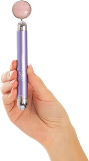 Facial Massager helps Smoothen Fine Lines and Wrinkles with Our Facial Skin Rose Quartz Vibrating Massager that will Tighten, Tone & Relax Skin, Lavender