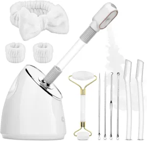 Facial Steamer Spa Kit, Nano Ionic Face Steamer for Deep Cleaning Unclogs Pores, Warm Mist Humidifier Steamer for Face Home Sauna SPA, Self Care Gifts for Women