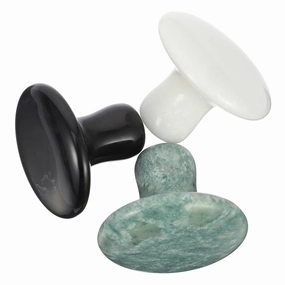Facial Beauty Massager with Jade Stone Mushroom Massage Stone Tool Spa Tool Face