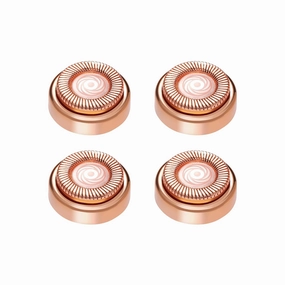 Facial Hair Remover Replacement Heads, Compatible with Gen 1 Finishing Touch Flawless Facial Hair Removal Tool Women, for Flawless Finishing Rose Gold-Plated Blade Head,(Rose Gold-4Pcs)