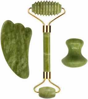 Facial Jade Roller Set for Face Guasha Stone Gouache Scraper Beauty Thin Face Lift Anti Wrinkle Care Tools,Type 03