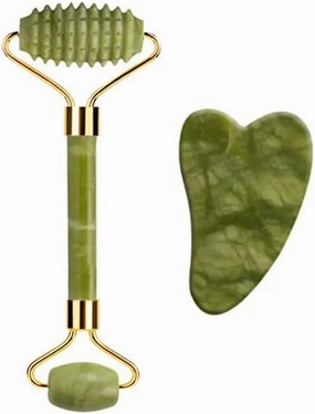 Facial Jade Roller Set for Face Guasha Stone Gouache Scraper Beauty Thin Face Lift Anti Wrinkle Care Tools,Type 04
