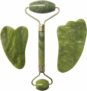 Facial Massage Roller Gua Sha Board Double Heads Jade Stone Jade Roller Gouache,type 06