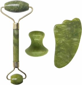 Facial Massage Roller Gua Sha Board Double Heads Jade Stone Jade Roller Gouache,type 07