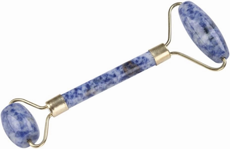 Facial Massager, Face Roller - 1Pc Jade Double-head Beauty Massager Tool (Blue)