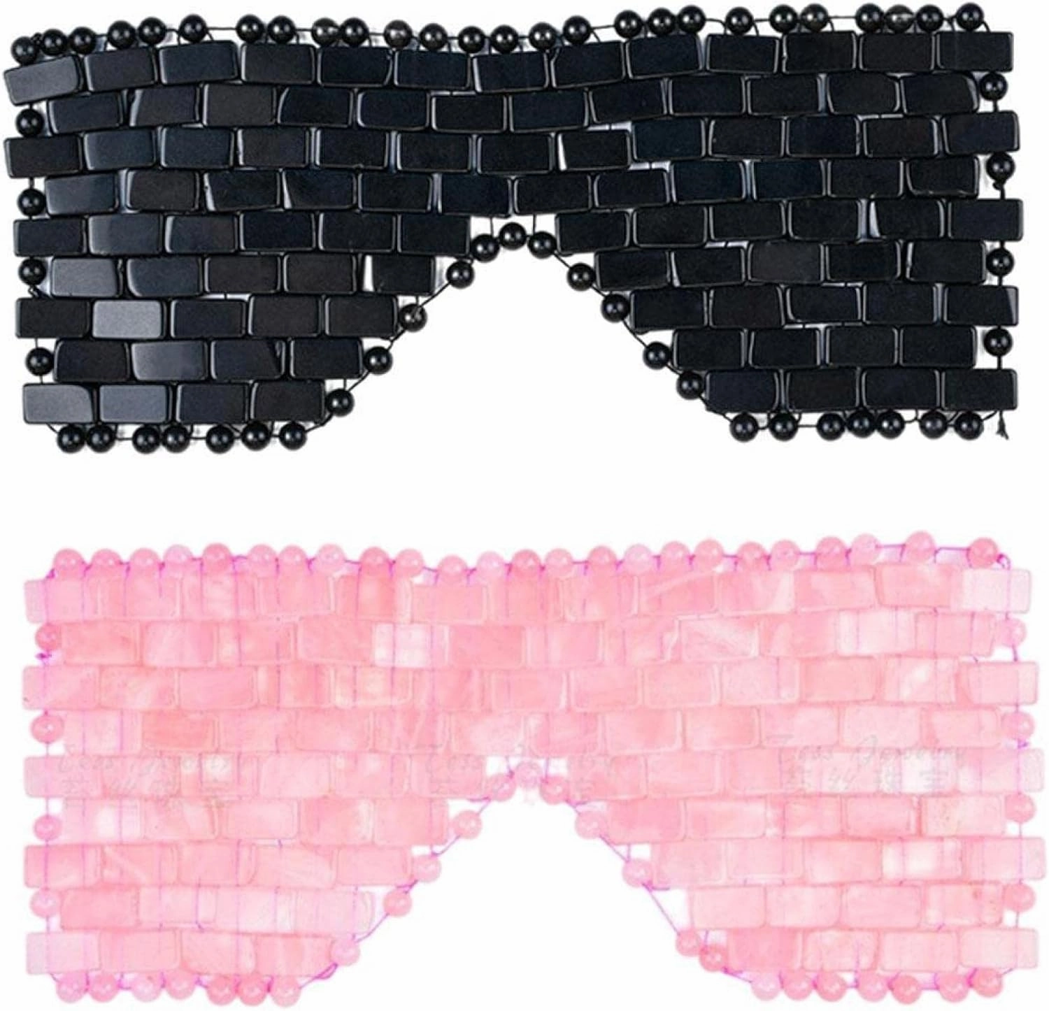 Facial Massager Jade Eye Rose Quartz Natural Mask Cold Heat Sleep Eyes Mask Skin Care Face Tool,B
