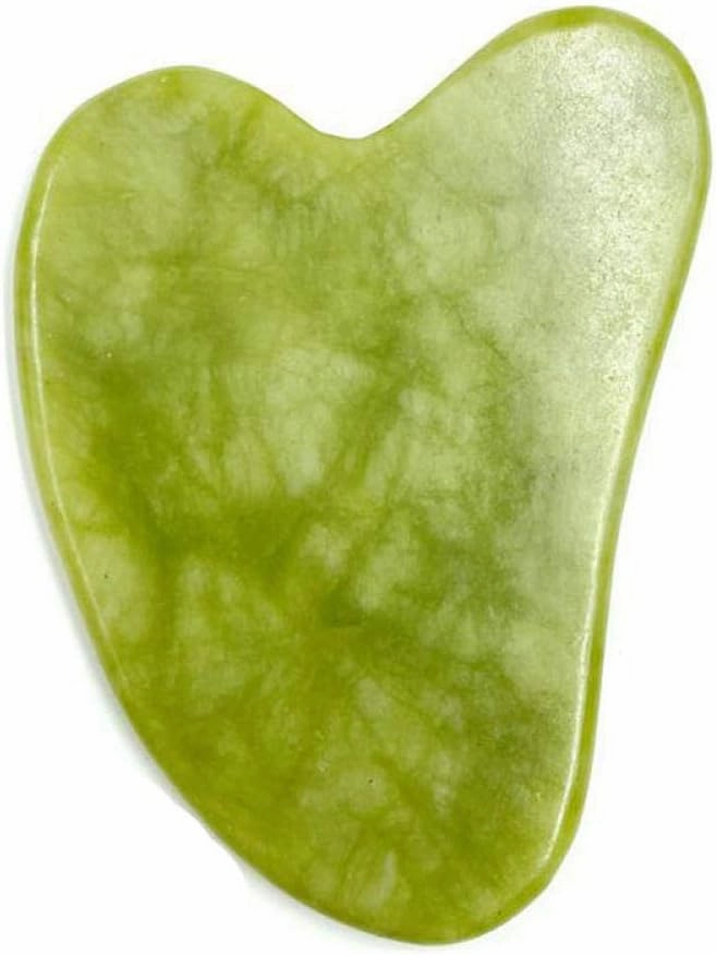 Facial Massager Roller Guasha Board Plate Green Natural Jade Stone Eye Thin Relax Slimming Face Massage Tools Best for Wrinkles-C