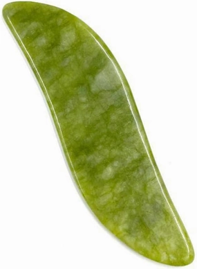 Facial Massager Roller Guasha Board Plate Green Natural Jade Stone Eye Thin Relax Slimming Face Massage Tools Best for Wrinkles-C
