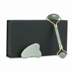 Facial Roller Massager Set Jade Beauty Device Skin Care Tool Traditional Scraper