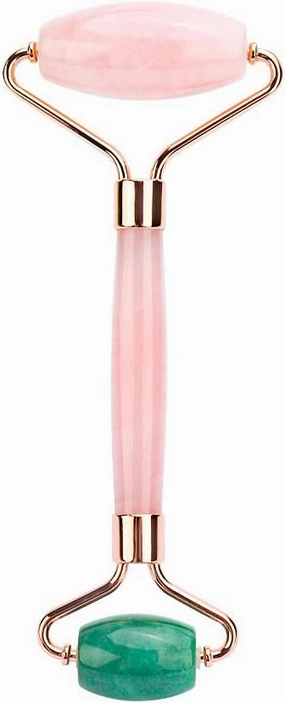 Facial Rollers facial massager Jade Roller & guasha massage Rose Quartz Natural Stone face roller Double Chin Remover Slimming skin care tools-Pink roller no box
