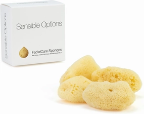 FacialCare Exfoliating Sponge, for A Deep Down Facial Scrub. Natural, Hypoallergenic, Zero Waste. Premium Mediterranean Sea Sponges. (Golden Yellow, Cardboard Box)