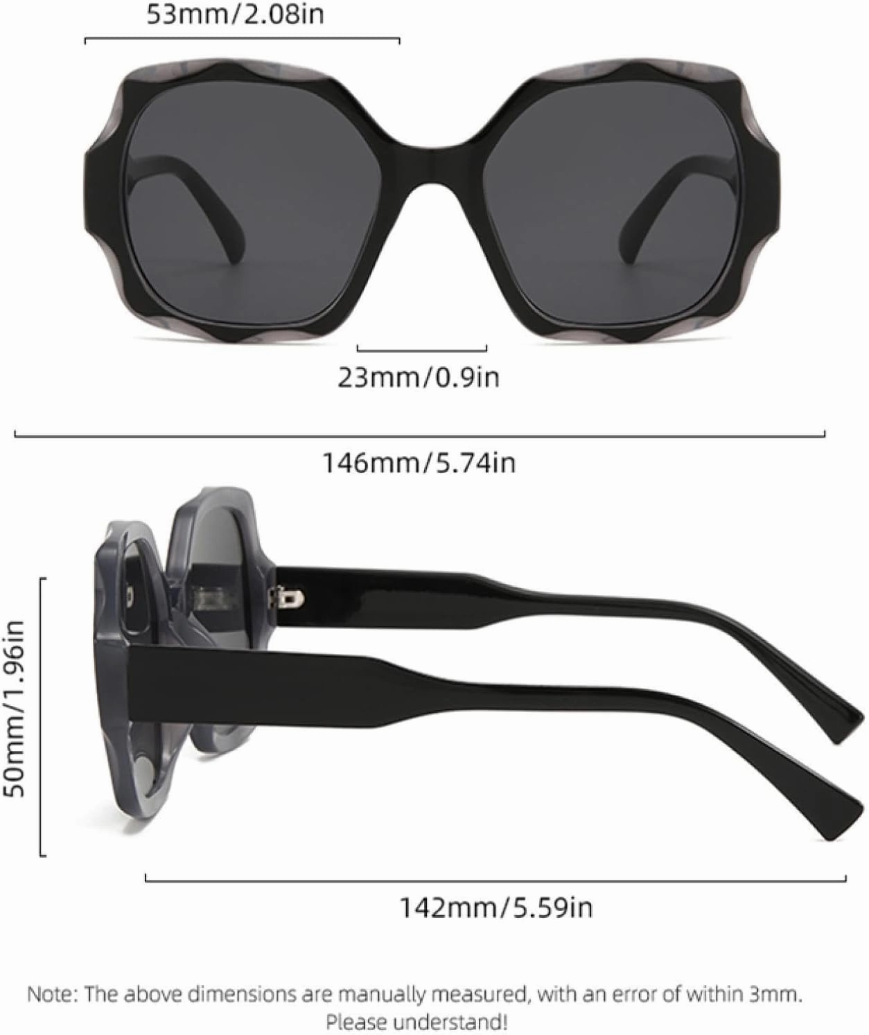 Fashionable Women's Sun Glasses with Irregular Oval Frames - Pc Material, Uv Protection,