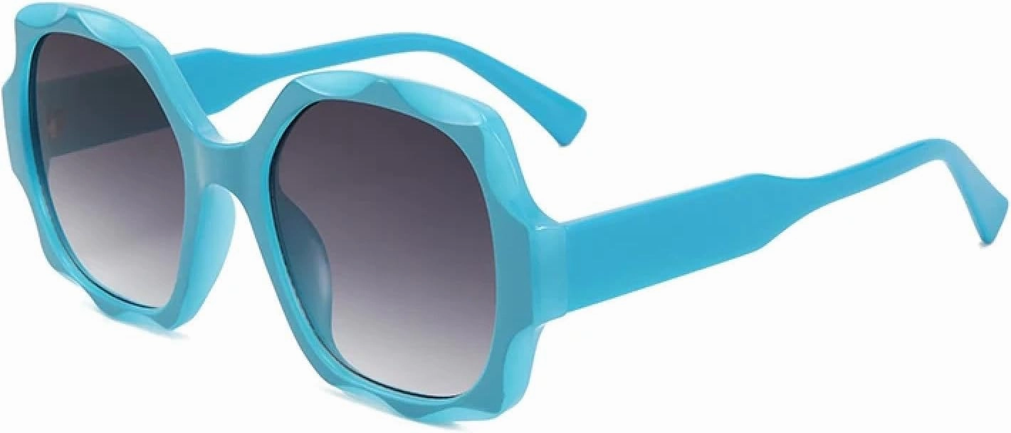 Fashionable Women's Sun Glasses with Irregular Oval Frames - Pc Material, Uv Protection,