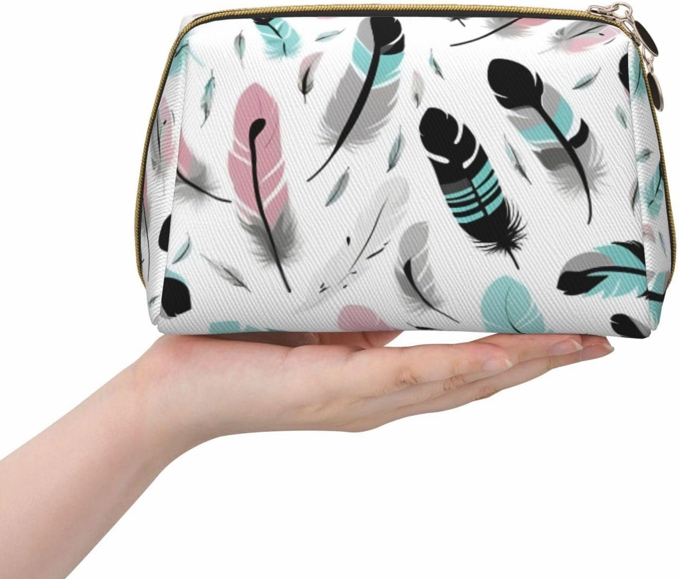 Feather Toiletry Pouch, Travel-Friendly Makeup Organizer For Makeup Brushes, Lipsticks