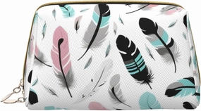 Feather Toiletry Pouch, Travel-Friendly Makeup Organizer For Makeup Brushes, Lipsticks