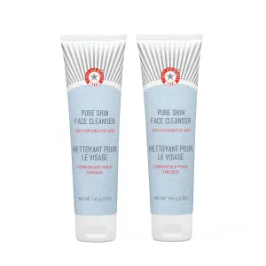 First Aid Beauty - Pure Skin Face Cleanser, Effectively Removes Makeup, Dirt, & Impurities, Gentle Cleanser Leaves skin Soft & Supple, Fragrance Free (5 oz, 2 ct)