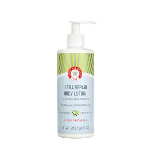 First Aid Beauty Ultra Repair Body Lotion – Lightweight, Daily Moisturizing Hydration for All Skin Types, Even Sensitive, Dry & Eczema – Cooling Cucumber, 10 oz