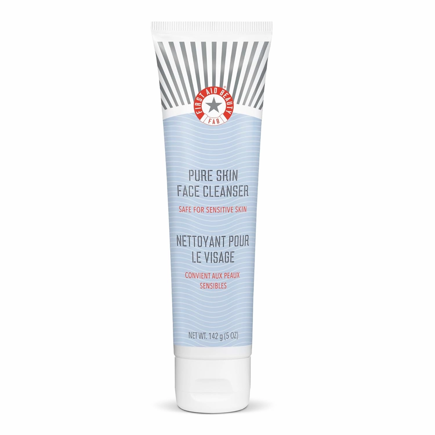 First Aid Beauty - Pure Skin Face Cleanser, Effectively Removes Makeup, Dirt, and Impurities, Gentle Cleanser Leaves Skin Soft & Supple, Safe for Sensitive Skin, Fragrance Free, 5 oz
