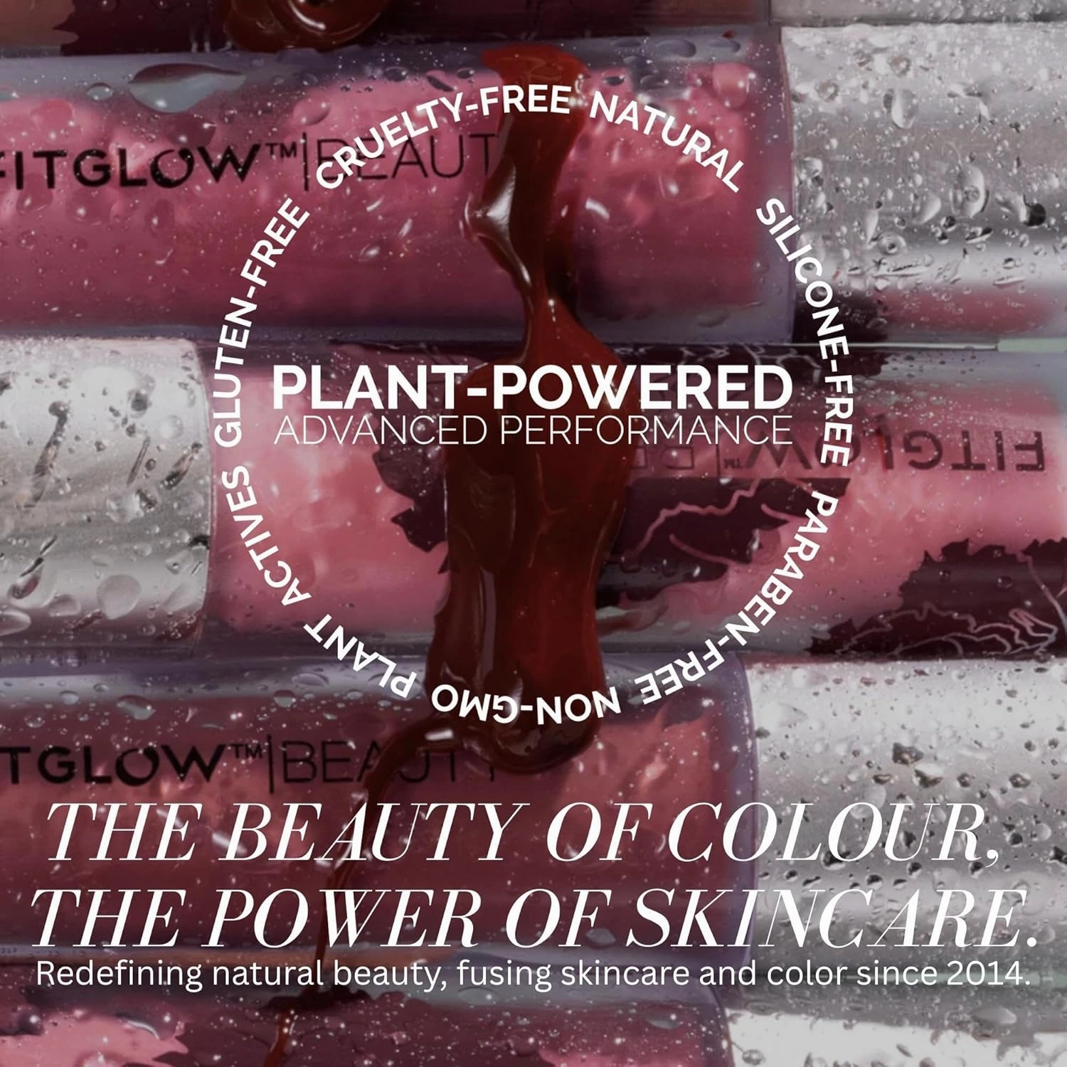 FITGLOW Beauty - Lip Color Serum | Vegan, Woman-Owned Clean Beauty (Buff - Earthy Nude)