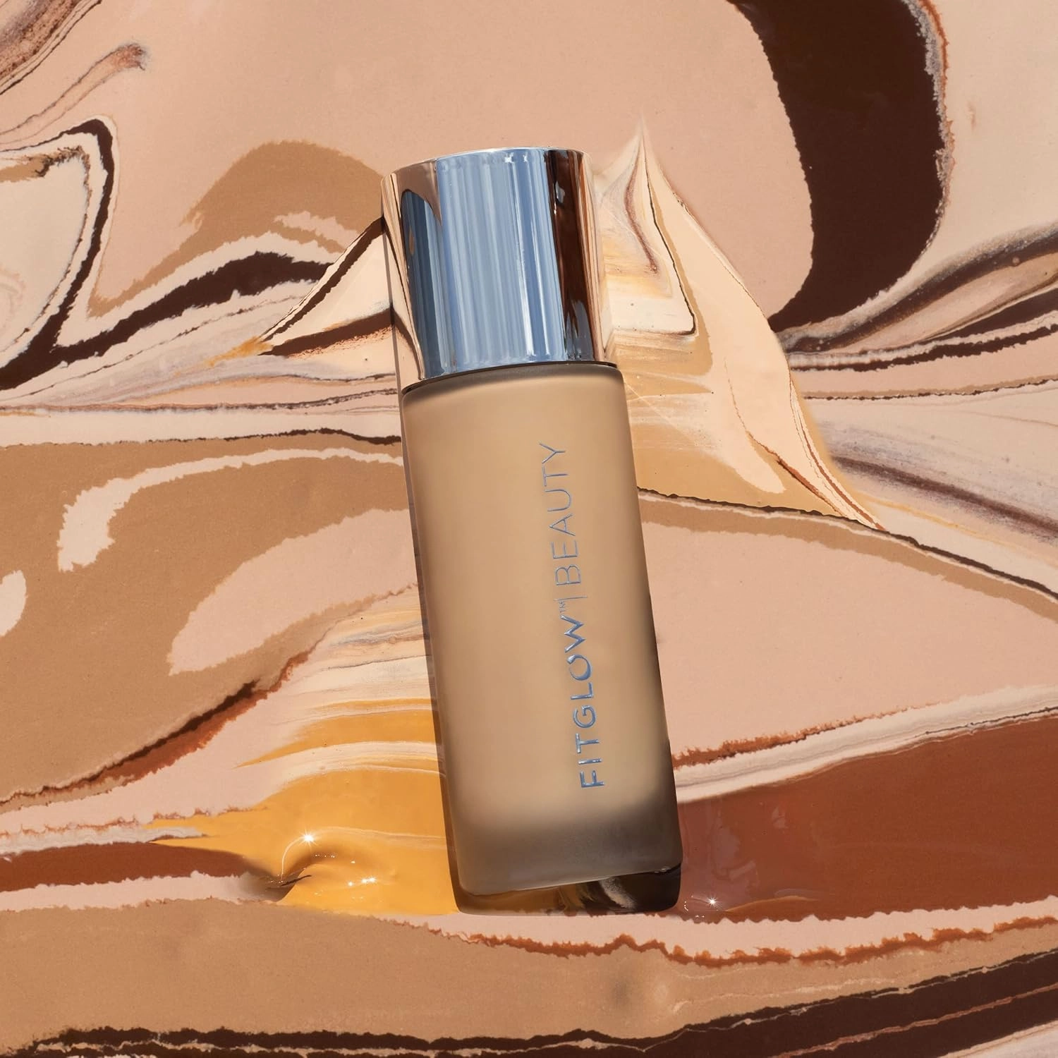 Fitglow Beauty - Natural Foundation  Photo-Filtering Foundation | Vegan, Woman-Owned Clean Beauty (F7.5 - Rich Deep, Red Undertones)