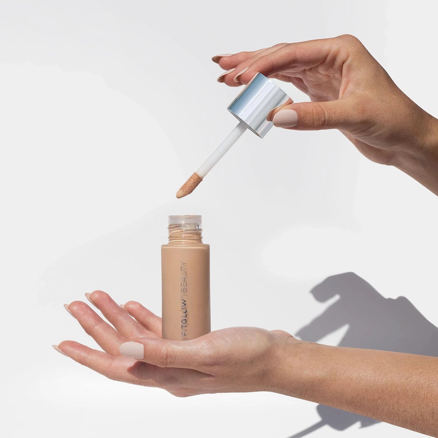 Fitglow Beauty - Natural Foundation  Photo-Filtering Foundation | Vegan, Woman-Owned Clean Beauty (F7.5 - Rich Deep, Red Undertones)