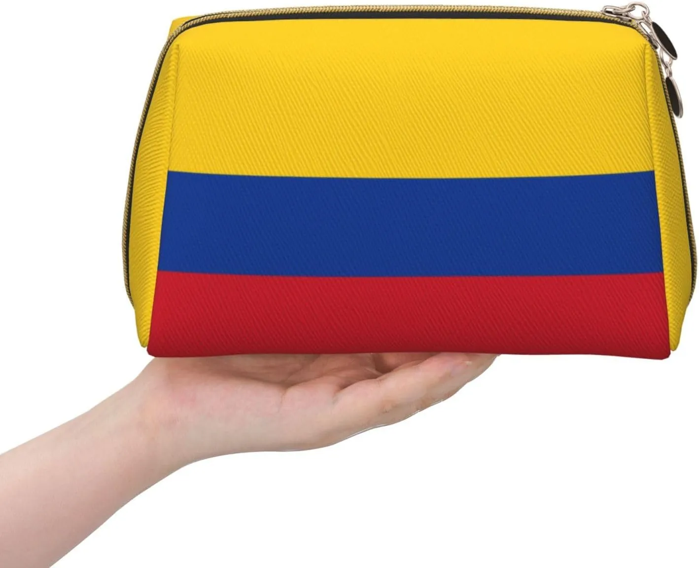 Flag Of Colombiamakeup Bag Organizer,Toiletry Cosmetic Bag,Zipper Pouch Brushes Storage Case(Large)