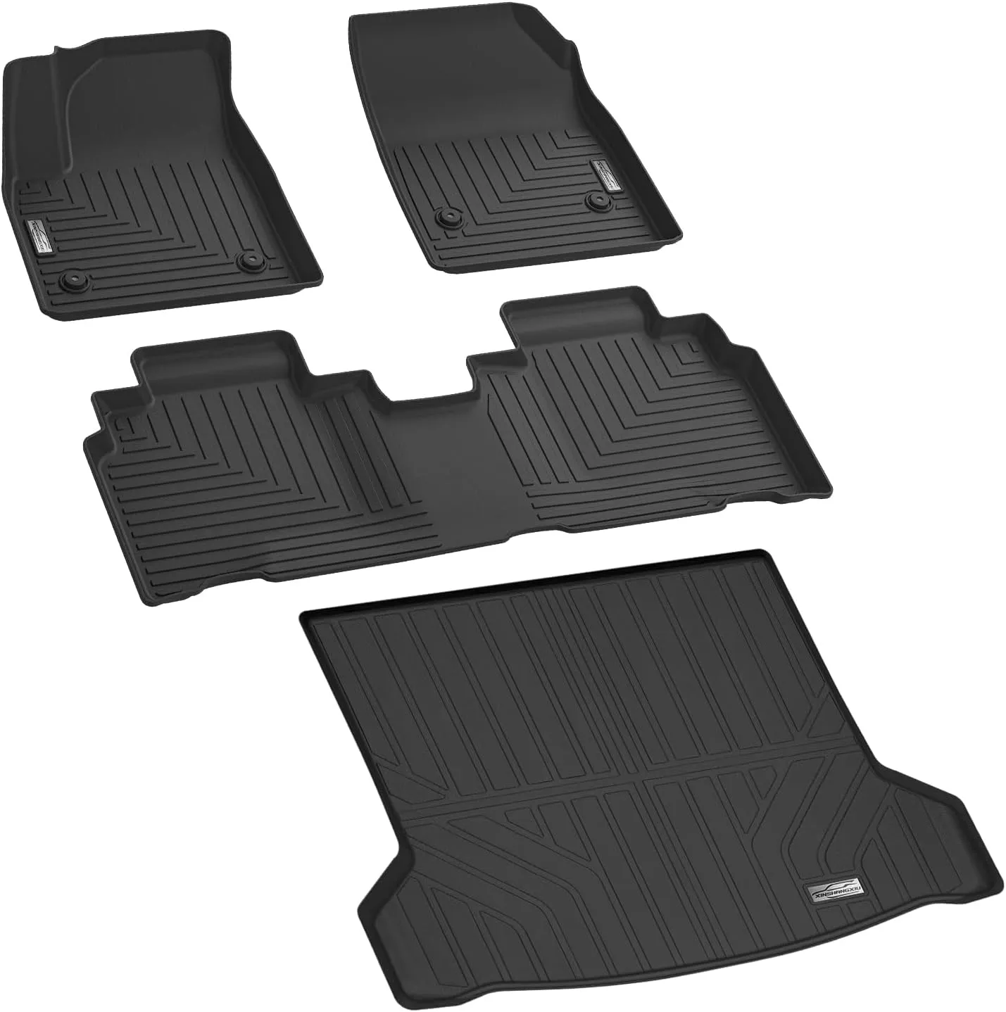 Floor Mats & Cargo Liner for 2023 2024 2025 Cadillac Lyriq,1st 2nd Row with Trunk Mat,TPE All Weather Protection Slush Floor Liner Black