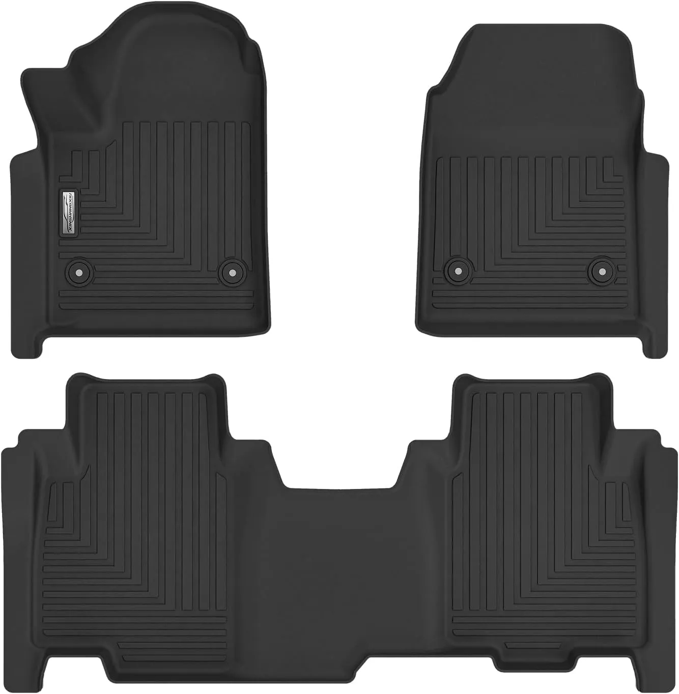 Floor Mats for 2024 2025 Chevrolet Silverado EV RST (Not for WT/LT Models),TPE All Weather Protection Slush 1st & 2nd Row Floor Liners Black