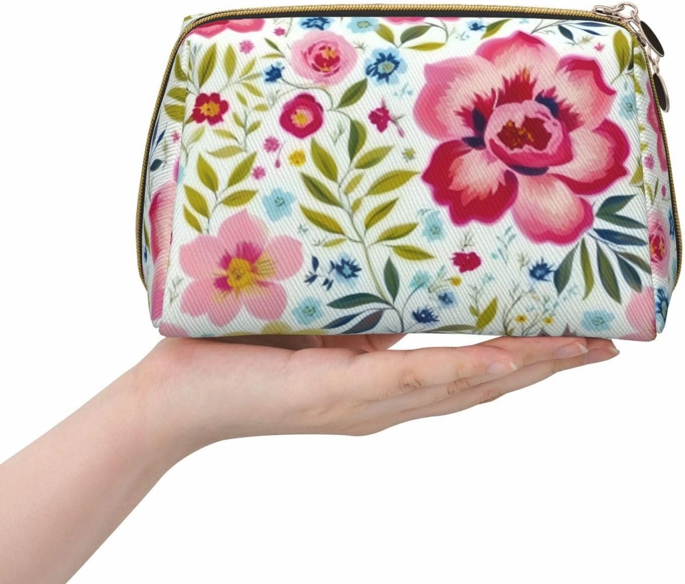 Flower Leaf Toiletry Pouch, Travel-Friendly Makeup Organizer For Makeup Brushes, Lipsticks