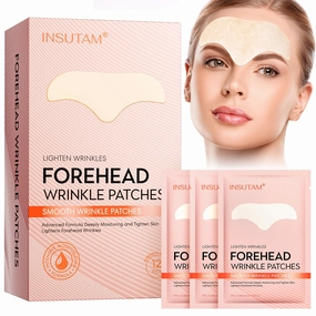 Forehead Wrinkle Patches for Anti-wrinkles: Overnight Face Wrinkles Patches to Lift Smile Lines for Women (12PICS, Rose Gold)