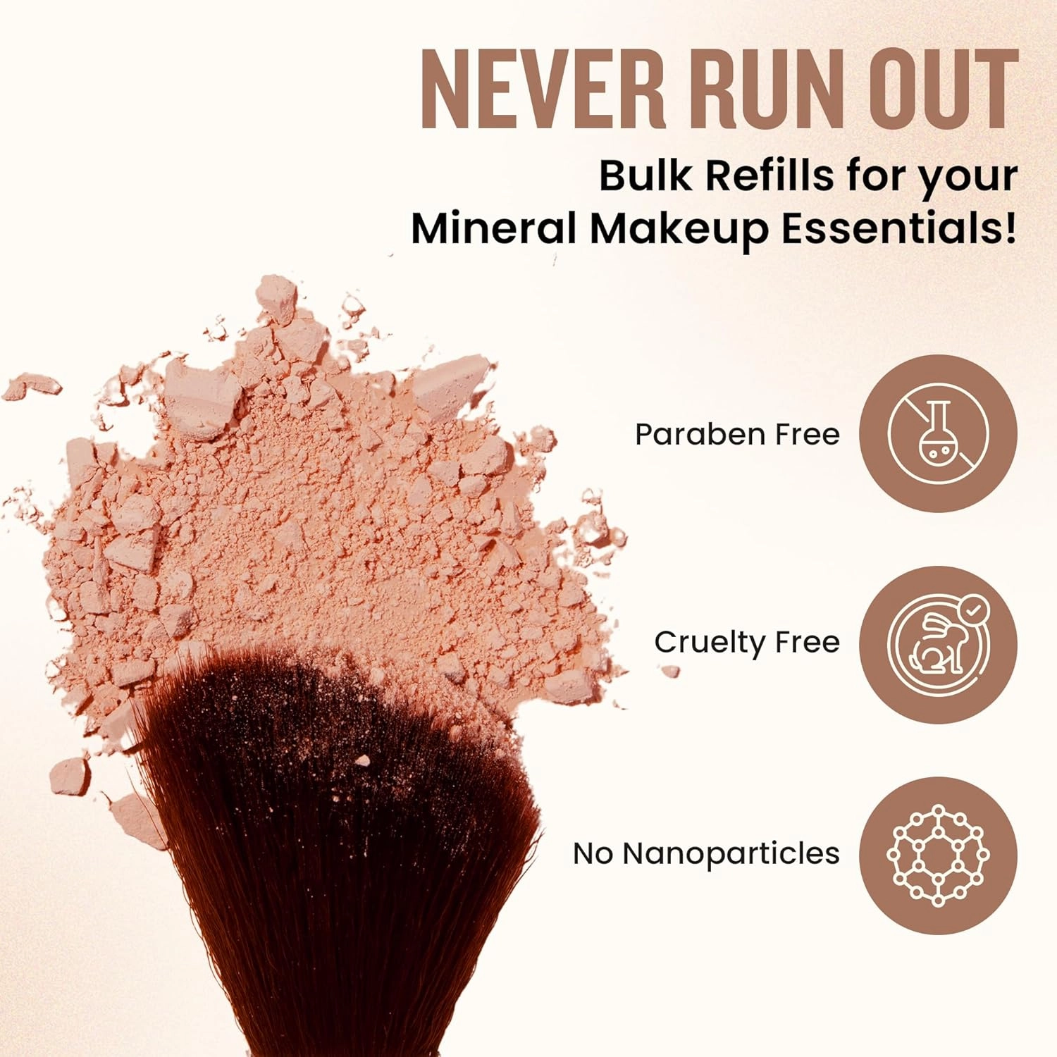 Foundation Powder Refill (COCOA) (1 Ounce Bag) By Sweet Face Minerals, Lightweight Mineral Loose Makeup Powder with SPF 20, Full Coverage Flawless Finish, Talc-free, Cruelty-Free, Refillable Pouch