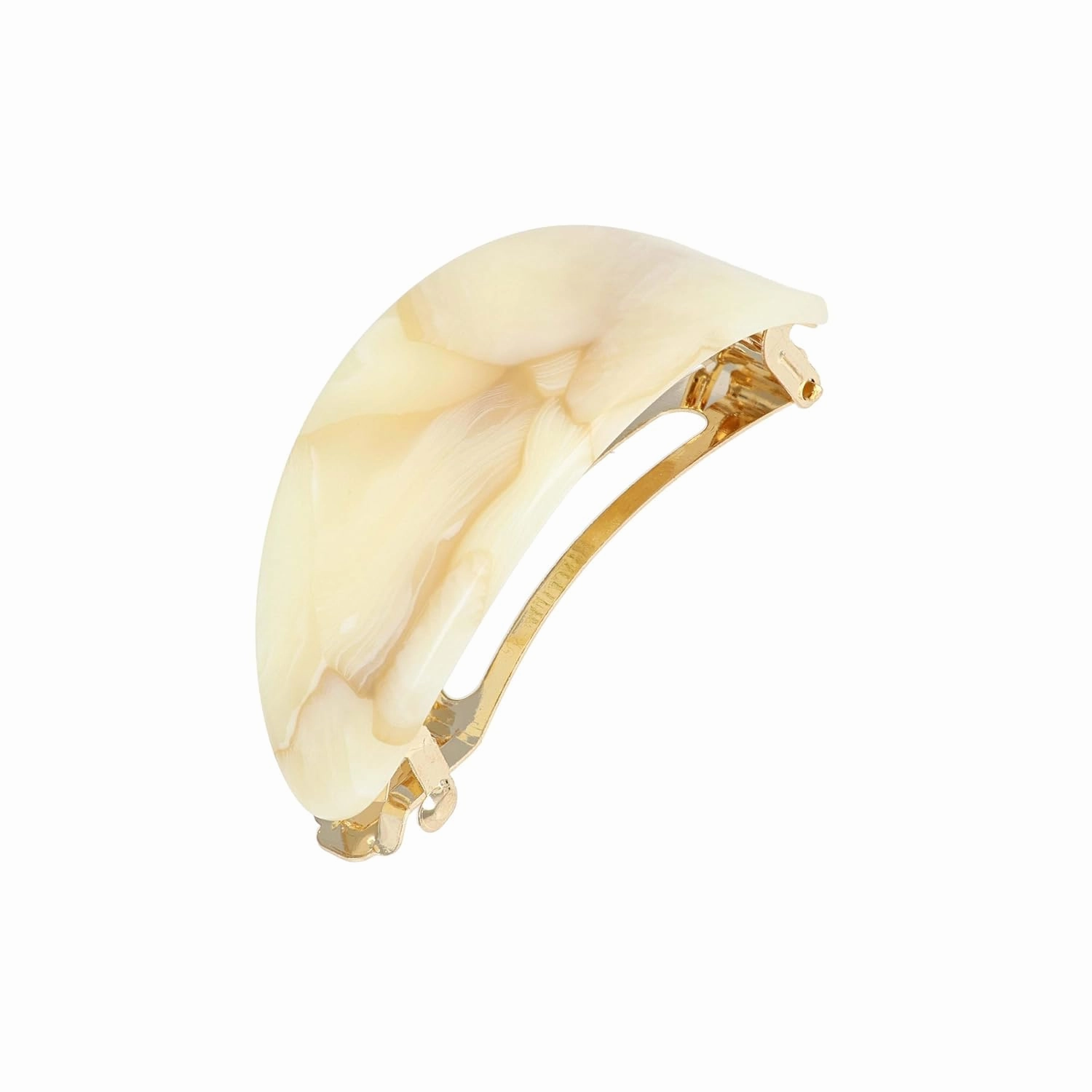 France Luxe Oval Ponytail Barrette, Carrara - HAIR CLIP - Women's - 1 Count (Pack of 1)