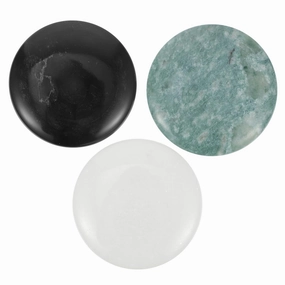 FRCOLOR 1 Set 3pcs Mushroom Shape Jade Stone Facial Massager Tool Face Spa Tool