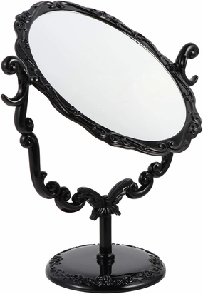 FRCOLOR 1pc Shaving Mirror, Home Household Stand Retro Bathroom Bedroom ° Room Rotary Makeup Dressing Oval Side Swivel Mini Barber Elegant Rotating Desk Magnification