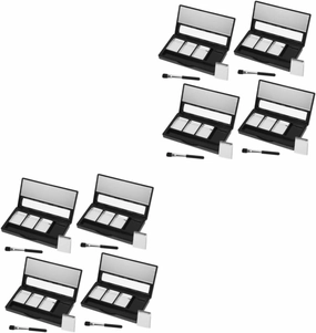 FRCOLOR 8pcs Empty Eyeshadow Palette Compartments for Makeup Compact Design for Daily Use Travel Black for Personal Professional Eye Shadow Storage