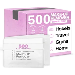 Fresh Aloe Makeup Remover Wipe for Hotel| Essential for Hotel, Airbnb, VRBO, Vacation Rental - Case of 500