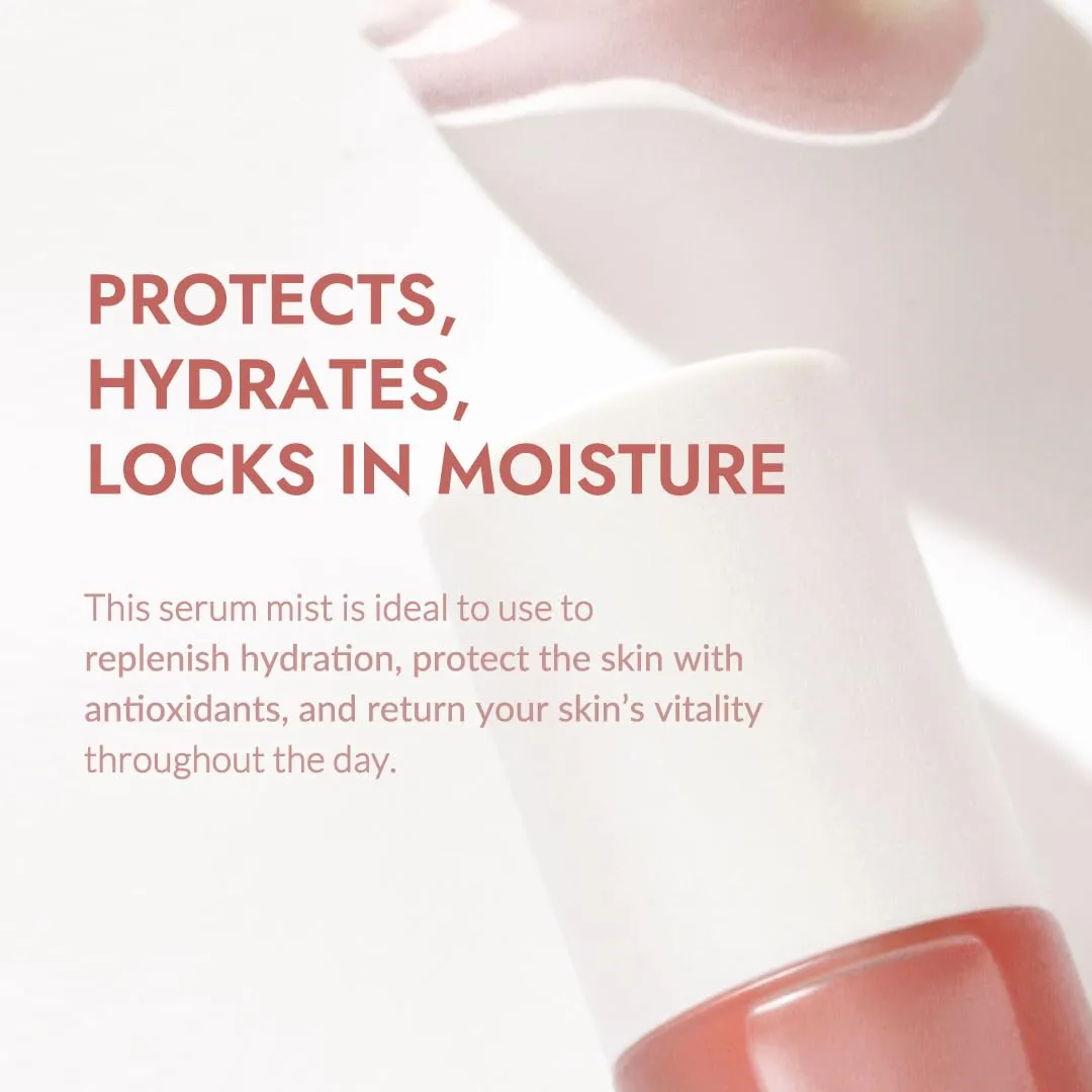 Fresh Dewy Rose Petal Facial Serum Mist Korean Face Spray for Deep Hydration Skincare on the Go 3.38 oz