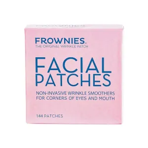 Frownies Facial Patches for Wrinkles on the Corner of Eyes & Mouth - Hypoallergenic Anti-Wrinkle Face Tape - Wrinkle Patch to Smooth & Soften Crow’s Feet & Smile Lines - For Overnight Use, 144 Patches