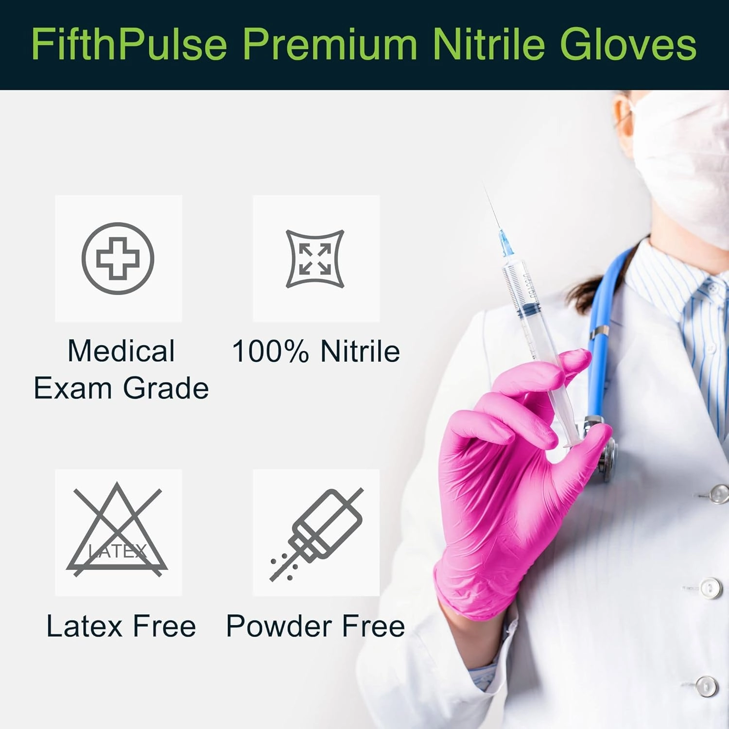 Fuchsia Hot Pink Nitrile Disposable Gloves - 200 Count - 3 Mil Nitrile Gloves Small - Powder and Latex Free Rubber Gloves - Surgical Medical Exam Gloves - Food Safe Cooking Gloves