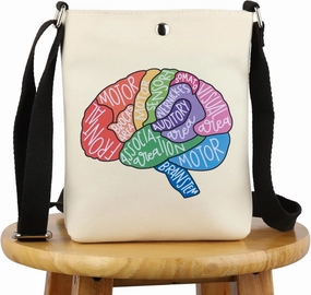 G2TUP Brain Anatomy Gift Neuroscience Cosmetic Bag Neurology Nurse Makeup Bag Nursing S-tudent Anatomical Layout Brain Zipper Travel Bag