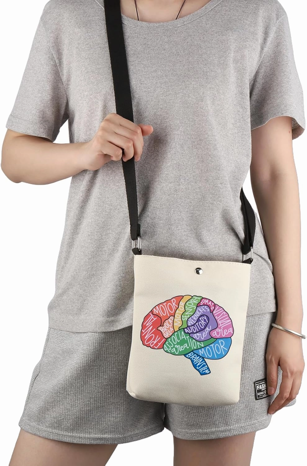 G2TUP Brain Anatomy Gift Neuroscience Cosmetic Bag Neurology Nurse Makeup Bag Nursing S-tudent Anatomical Layout Brain Zipper Travel Bag