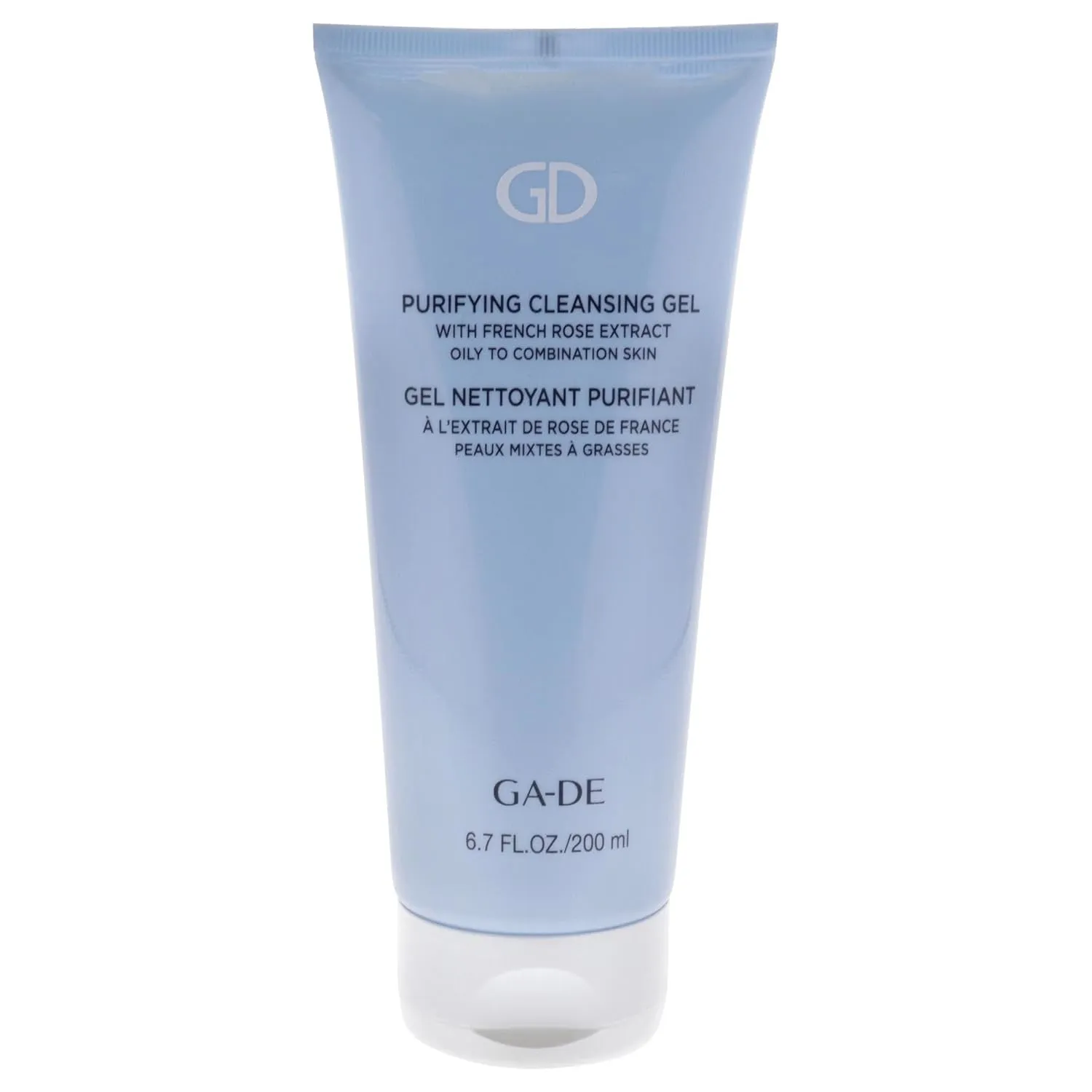 GA-DE Purifying Cleansing Gel - Formulated for Oily to Combination Skin - Enriched with French Rose, Plumeria, Sage, Grapefruit and Vitamins - 6.7 oz