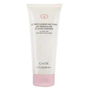 GA-DE Ultimate Facial Cleanser and Toner - All Skin Types - Face Wash and Makeup Remover - Formulated with Aloe Vera, French Rose, and Vitamin E - 6.7 oz