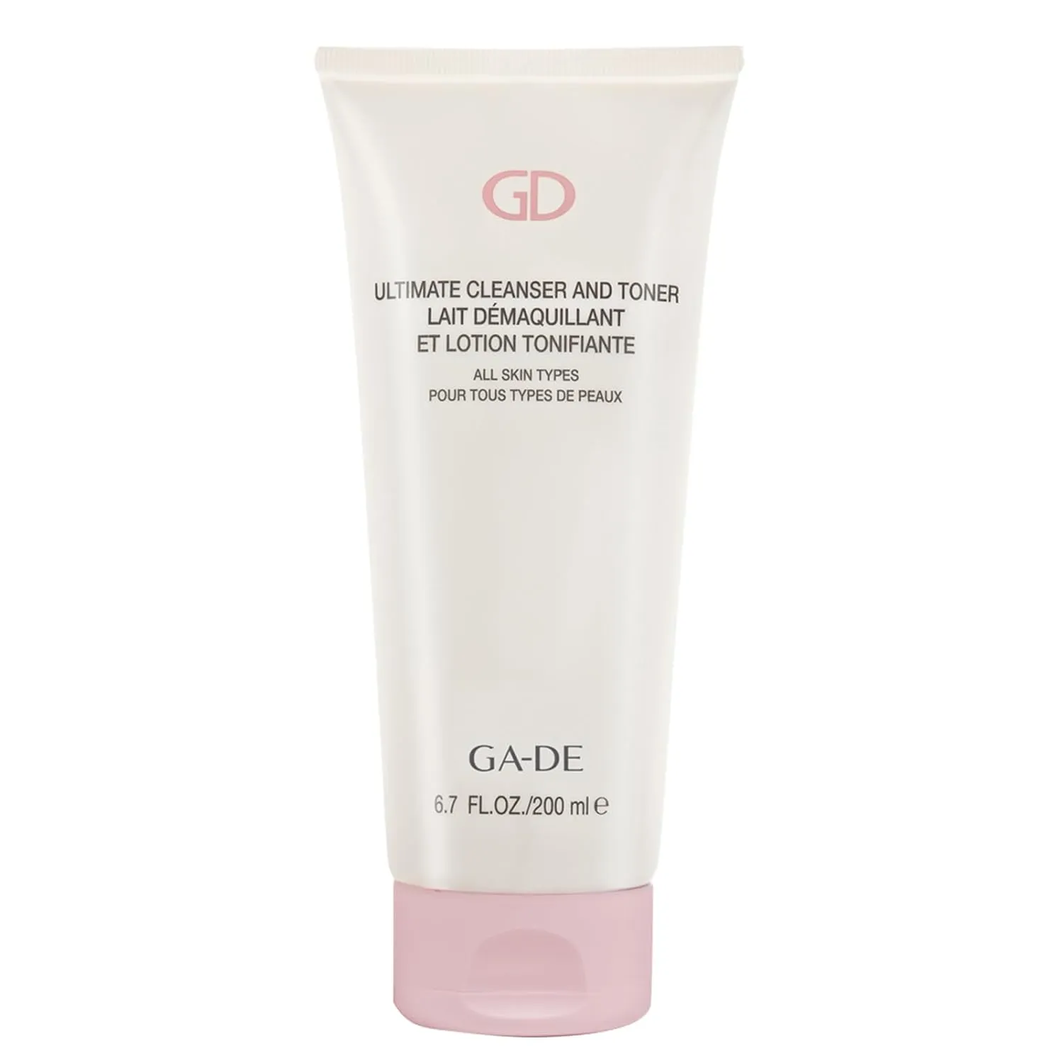 GA-DE Ultimate Facial Cleanser and Toner - All Skin Types - Face Wash and Makeup Remover - Formulated with Aloe Vera, French Rose, and Vitamin E - 6.7 oz
