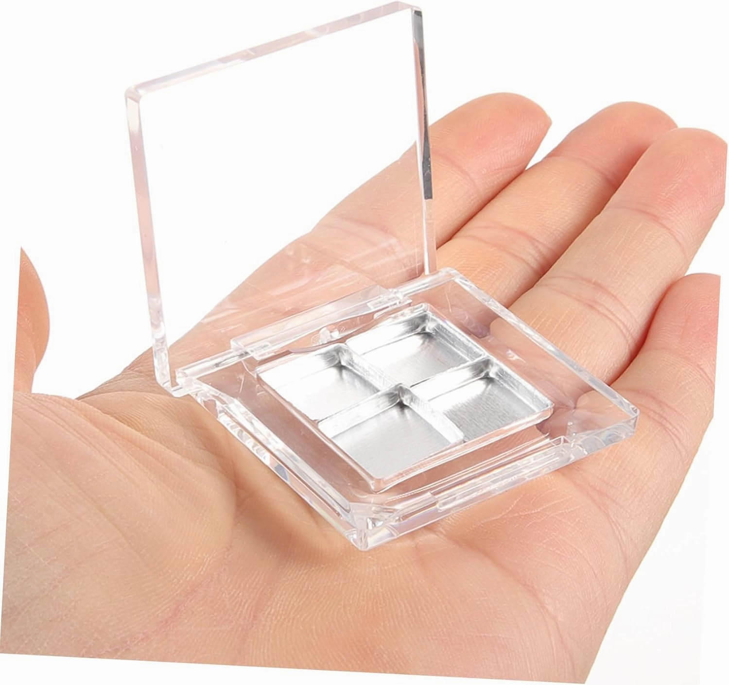 GALPADA 8 Sets Empty Highlighter Tray Refillable Eyeshadow Pan Box Eyeshadow Box Travel-friendly Makeup Organizer