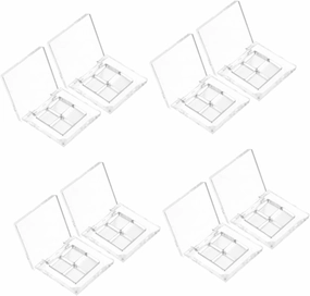 GALPADA 8 Sets Empty Highlighter Tray Refillable Eyeshadow Pan Box Eyeshadow Box Travel-friendly Makeup Organizer