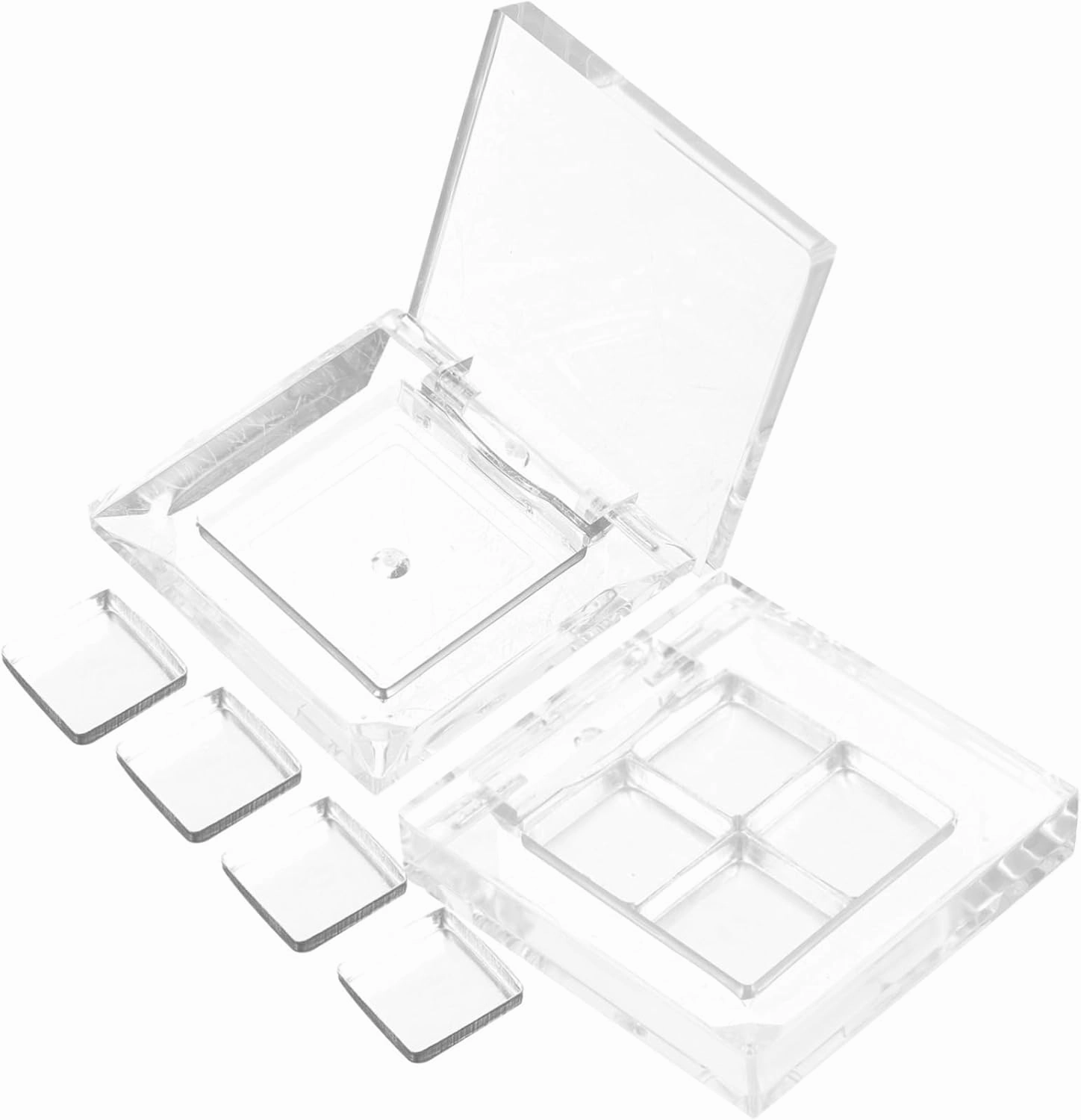 GALPADA 8 Sets Empty Highlighter Tray Refillable Eyeshadow Pan Box Eyeshadow Box Travel-friendly Makeup Organizer