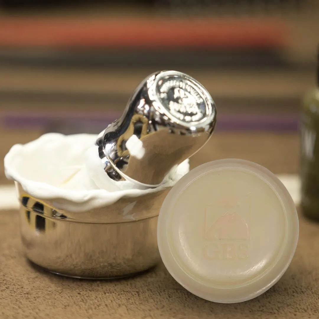G.B.S 97% All Natural Shave Soap - Creates a Rich Lather Foam for Wet Shaving Experience (3 Pack Bay Rum) Birthday Gift