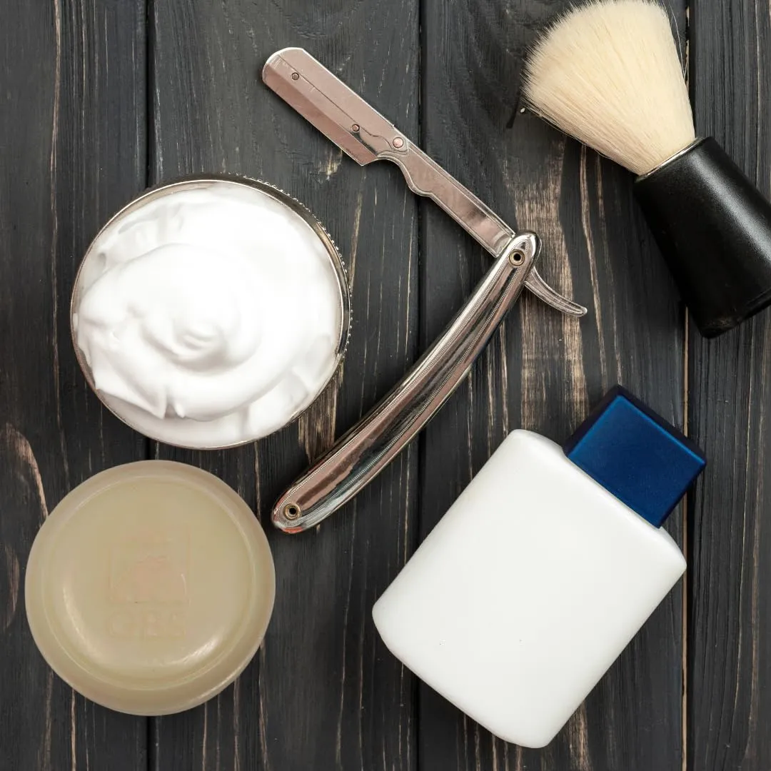 G.B.S 97% All Natural Shave Soap - Creates a Rich Lather Foam for Wet Shaving Experience (3 Pack Bay Rum) Birthday Gift