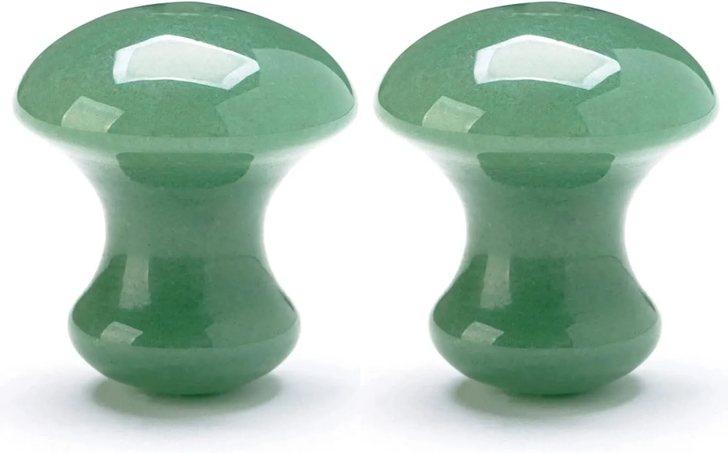 gemshan Mushroom Massage Tool, Natural Aventurine Jade Massage Stone for Relaxing Massage House SPA Heat The Cold